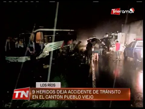 9 heridos deja accidente de tránsito en el cantón Pueblo Viejo