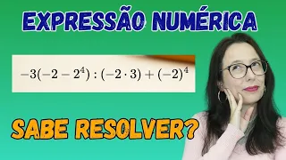 DESAFIO DE MATEMÁTICA: Você resolve essa expressão com as 4 operações e potência?