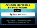 How to Automate your End Month Boring Financial Reports with Python - Profit Loss