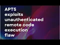 APT5 exploits unauthenticated remote code execution flaw I CYBERSECURITY NEWS