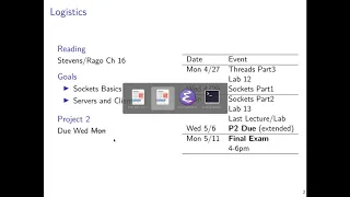 UMN CSCI 4061 14 Sockets Part2