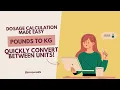 Converting Pounds to Kilograms Dosage Calculations for Nursing Students Made Easy