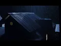 ⛈️ Rain Sounds in Tin Roof for Sleeping | Heavy Rain Village Night with Thunderstorm