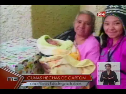 Cunas hechas de cartón con fibras biodegradables