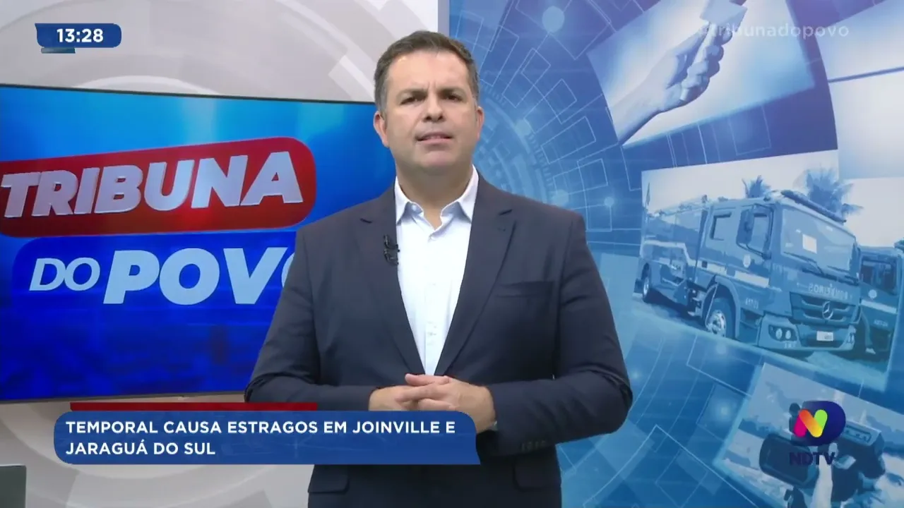 Temporal causa estragos em Joinville e Jaraguá do Sul