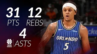 Paolo Banchero 31 pts 12 rebs 4 asts vs Heat season
