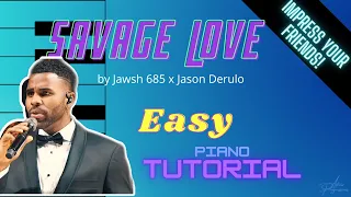 Download Jawsh 685 x Jason Derulo - Savage Love - EASY PIANO TUTORIAL by AskewProgressions MP3