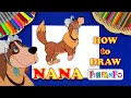 How to draw a Dog I Peter Pan I Speed drawing