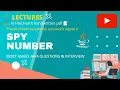 Very important SPY NUMBER program in java aptitude interview question of java important logics