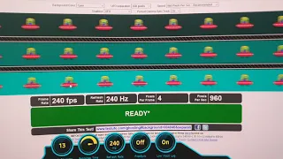 Odyssey G7 C32G75T UFO test at 240hz with motion blur reduction