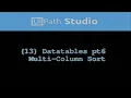 UiPath 013 Datatables Multi-Column Sort