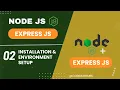 Installing Node js and Setting up Environment