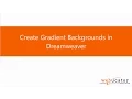 Create Gradient Backgrounds in Dreamweaver
