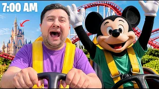 Pasé 24 HORAS en un PARQUE DE DIVERSIONES de DISNEY (casi vomito😢)