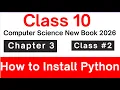 Class 10 Computer Chapter 3 How to install Python and IDE for Python PyCharm