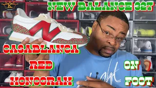 #unboxing #onfoot #casablanca New Balance 327 Casablanca Red Monogram Review | Kings23Kicks