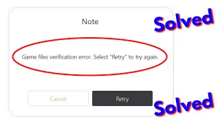 Fix genshin impact game files verification error select retry to try again