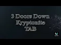 3 Doors Down - Kryptonite | Play through | With Tab & Score