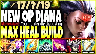 Meet the NEW OP MAX HEAL DIANA Build 38 OMNIVAMP 4000 shield TRUE DMG LoL Diana s12 Gameplay