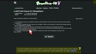 Java Practice It Self-Check 8 3 StringObject objects definition state strings