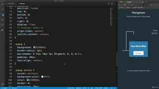 Hangman game using java-script part 4
