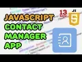 HTML5 JavaScript Contact Manager