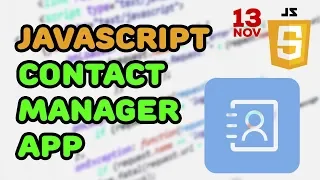 HTML5 JavaScript Contact Manager