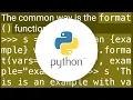 How do I create a multiline Python string with inline variables