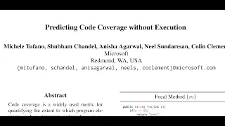 Predicting Code Coverage without Execution