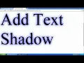 How to Add CSS3 Text Shadow Effect in CSS Html Website