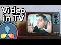 How to insert footage in old TV DaVinci Resolve 18 tutorial