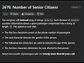 2678 Number of Senior Citizens