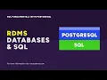 RDMS Databases and SQL SQL Fundamentals with PostgreSQL
