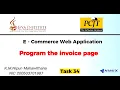 Program the invoice page Task 34