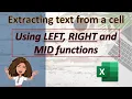 Extracting text using LEFT RIGHT and MID Excel for beginners tutorial learn how in 3 minutes