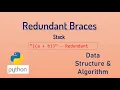 Redundant Braces Stack Data Structures Algo