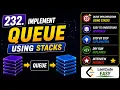 232 Implement Queue Using Stacks Easy Queue Design Problem