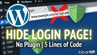 Hide Your WordPress Login Page No Plugin Just 5 Lines of Code