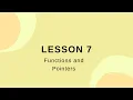 Lesson 7 - Functions and Pointers