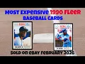 1990 Fleer Most Expensive eBay Sales Baseball Cards February 2026