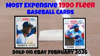 1990 Fleer Most Expensive eBay Sales Baseball Cards February 2026