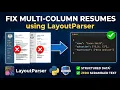 Fix Multi-Column Resume Parsing in Python with LayoutParser