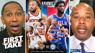 FIRST TAKE | "Brunson will send Embiid home!" - Stephen A. tells Quentin: Knicks will SWEEP 76ers