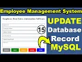 How to edit Update data in Database using PHP MYSQL PHP Tutorial for beginners PHP CRUD Form