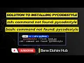 How to Fix zsh command not found pycodestyle and bash command not found pycodestyle