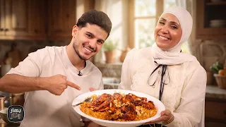 لما الطبخ يجتمع مع الكوميديا 😂! سر الكبسة السعودية مع أديب دعسان والشيف امتياز 🥘 - بهار ونار