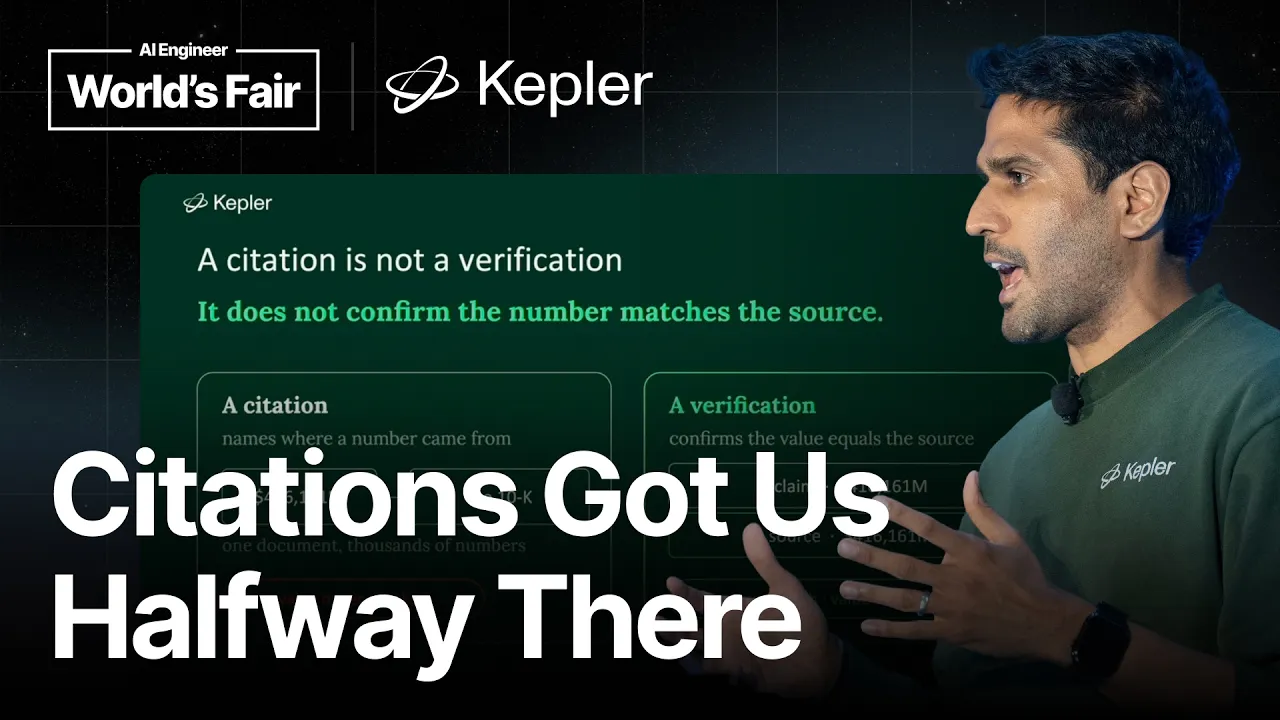 How Kepler Built Verifiable AI for Financial Services — Vinoo Ganesh: video thumbnail
