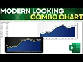 Modern Line Area Chart in Excel How to Make a Beautiful Design Chart