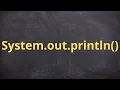 System out println Sopln basics explained