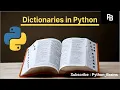 Python Series Session 22 Python Dictionary Dictionaries in Python Class 11 CBSE CS